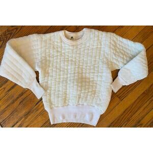 1980s USA Black Sheep Quilted Thermal Sweater Lined Shirt Unisex Women’s Medium